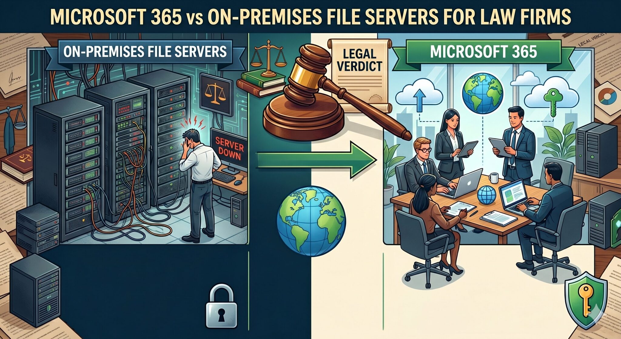 Microsoft 365 vs On-Premise File Servers for Chicago Law Firms